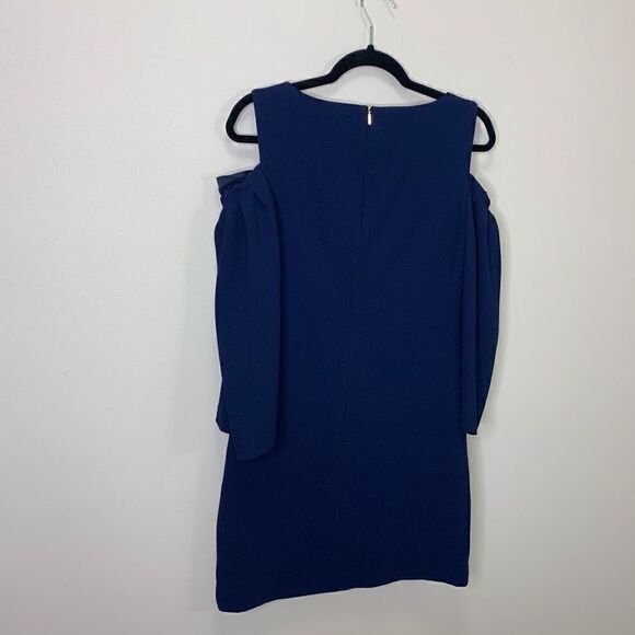 Trina Turk Kaipo Navy Indigo Blue Cold Shoulder Dress Size 2 (q1) - Picture 6 of 9